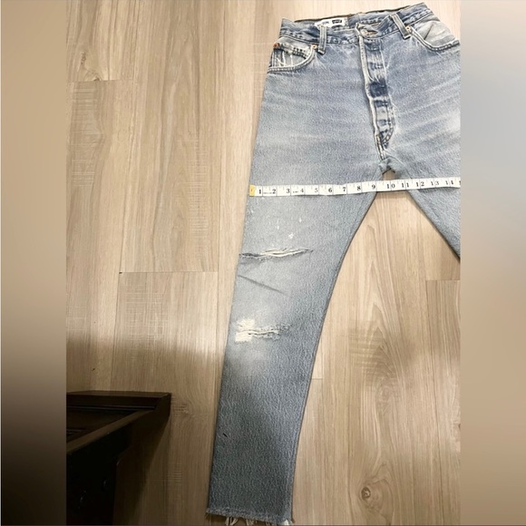 Redone vintage levi’s 501 high rise skinny jeans cropped - Picture 9 of 13